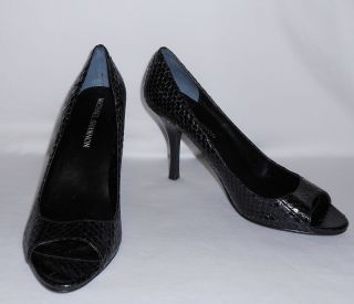 Black Peep Toe Heels by Michael Shannon Size 9M