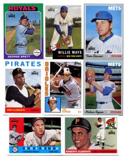  Topps Archives Complete Reprint 50 Card Set Mays Clemente Nolan Ryan