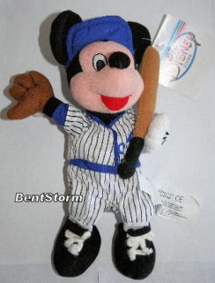  Mickey Mouse Baseball Cap Bean Bag Plush Doll Sports Bat