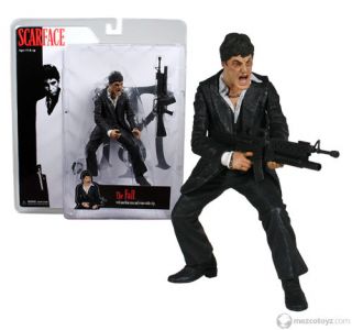 The Fall 7 Tony Montana Action Figure Mezco Toy Black Suit