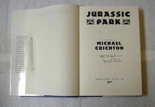 Michael Crichton Jurassic Park Signed