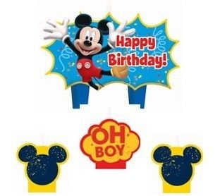 Disney Mickey Mouse Birthday Cake Candles Party Set Decoration Toppers