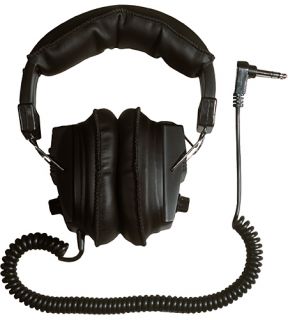 Volume Control and Angle Plug Deluxe Metal Detector Headphones