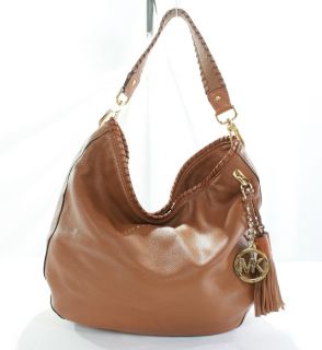 Michael Kors New Womens Brown Leather Large Bennet Shoulder Bag