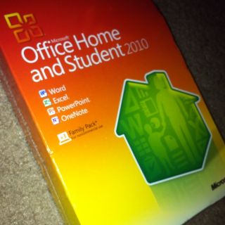 Microsoft Office 2010 Home Student Disc Version New