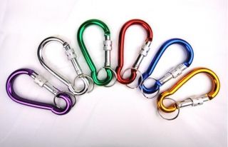  Climbing Caving Carabiner Key Chain With Lock Catch And Metal Screw