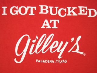 Early 80s Vintage Mickey Gilleys Bar Pasadena Bull Rider Texas Large