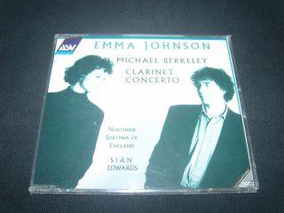 Emma Johnson Plays Michael Berkeley Clarinet Concerto UK CD 1993 RARE