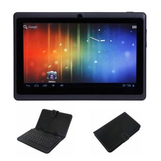 A13 Android 4 0 Tablet 4GB Black Micro USB Keyboard Case Bundle