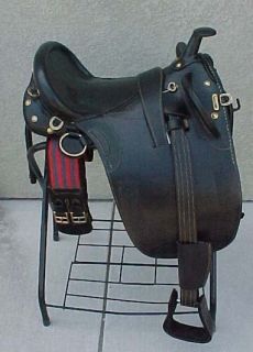 19 New Black Leather Outback Australian Stock Saddle Pkg