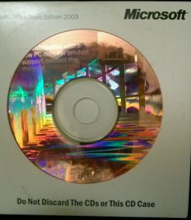 Microsoft Office Basic Edition 2003 Full Version with Key Code SEALED