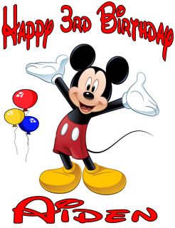 New Personalized Custom Mickey Mouse Birthday T Shirt Party Favor Gift