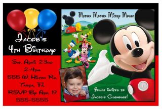 Mickey Mouse Clubhouse Birthday Party Invitations w Pic
