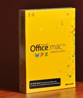 Microsoft Office Mac 2011 Home Student New