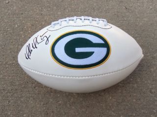 GB Packers Mike McCarthy Signed Logo Football COA Proof