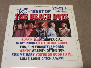 The Beach Boys Signed Record x5 Brian Wilson Mike Love