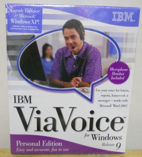 Voice Recognition Software CD ROM Headset Microphone Via Voice