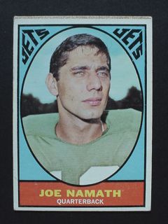 1967 Topps Milton Bradley Joe Namath 98 Jets AFL