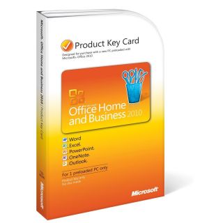Microsoft Office Home and Business 2010 PKC New Sealed Complete T5D