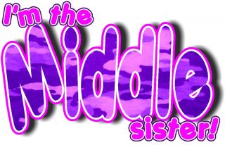 Middle Sister Pink Purple Camo T Shirt Design Decal