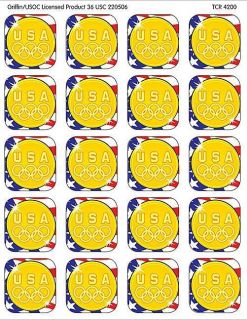 TCR4200 US Olympic Gold Medal Stickers New Classroom Decorative