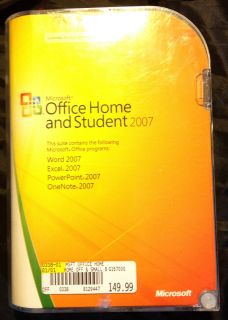 MS Office Home Student 2007 Full Retail with KEY Code Word Excell PP