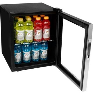 Beverage Cooler Mini Fridge Compact Glass Door Can Refrigerator