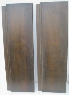 Pair of Antique Walnut China Cabinet Shelves w Plate Groove