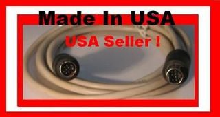 Mini Din 9 Pin Male to Male 10 Feet Long Cable, Made in USA High