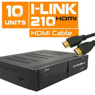 10) i Link IR 210 HDMI FTA Satellite Box FREE HDMI Cable+USB Drive OR