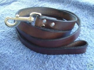 Hand made long leather dog LEASH. 5.5 ft. long