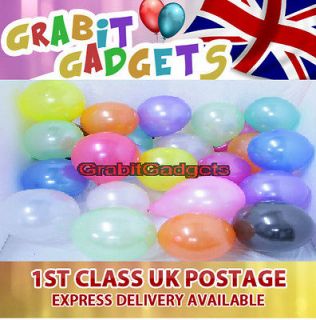 100 x 12 INCH HELIUM QUALITY PEARLISED LATEX BALLOONS, FOR WEDDINGS