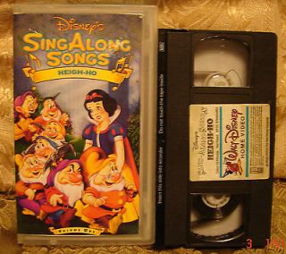 Disneys Sing Along Songs Heigh Ho Volume 1 Snow White RARE Vhs FREE