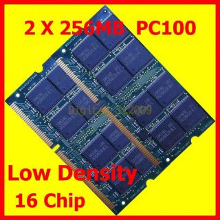 512MB (2 x 256MB) PC100 SDRAM SODIMM 16CHIP 144 PIN MEMORY MODULE Low