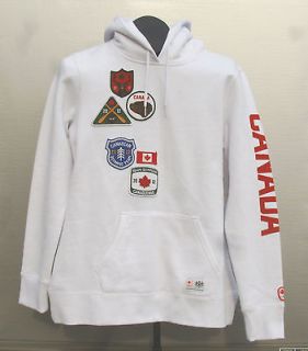 LONDON 2012 OLYMPIC TEAM CANADA HBC WOMENS MED WHITE Pullover HOODIE