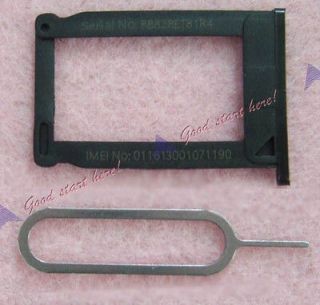 New Lot 2 Sim Card Tray Holder+Eject Pin for Apple Iphone 3G 3GS Black