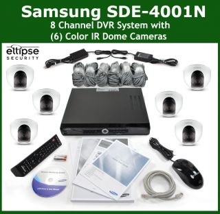  4001 8 Channel DVR Security System with 6 Dome Cameras, Night Vision
