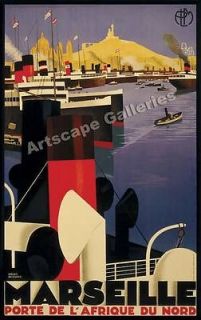 Port De LAfrique   Vintage Style Travel Poster 15x24