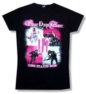 THREE DAYS GRACE LIFE STARTS NOW TOUR BABY DOLL T SHIRT NEW GIRLS