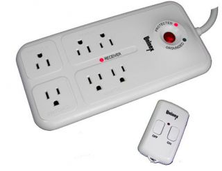 /OFF Remote Control Controlled AC Power Outlet Switch Lamps 6 Outlets