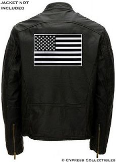 BLACK AMERICAN FLAG EMBROIDERED IRON ON BIKER PATCH LARGE BACK SIZE