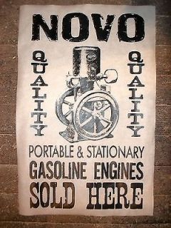 NOVELTY POSTER NOVO STATIONARY HIT & MISS GAS ENGINES SOLD HERE 11x17