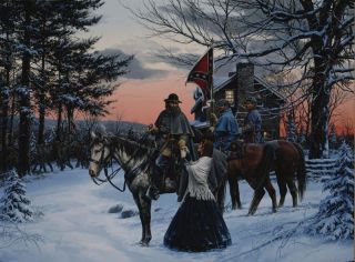  John Paul Strain Civil War Canvas   General A.P. Hill and His Wife