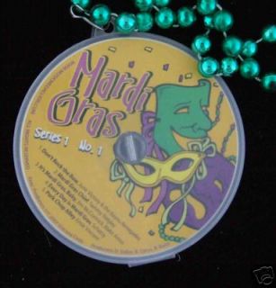 Music CD #1 Mardi Gras Necklace Unique Real Music CD