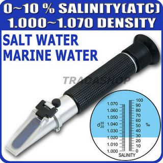 Salinity Refractometer 0~10% Salt Water Marine Aquarium