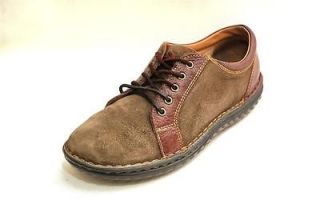 BORN~ Brown Suede & Leather Lace up Oxford Saddle Shoes, Size 9.5