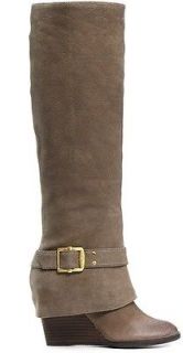ALICIAN TAUPE/BROWN WEDGE KNEE HIGH BOOTS/ ABRIL / SIMPSON / DAGGER