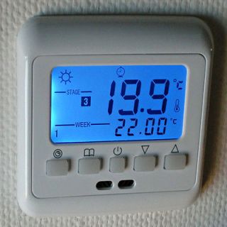 LCD Central Wireless Heating Control Thermostat Programmable Digital