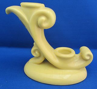 Abingdon Pottery USA Yellow Double Scroll Candle Holder 479 Sticker