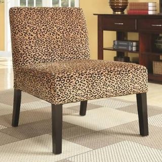Leopard Print Pattern Fabric Accent Leisure Chair by Coaster 900184